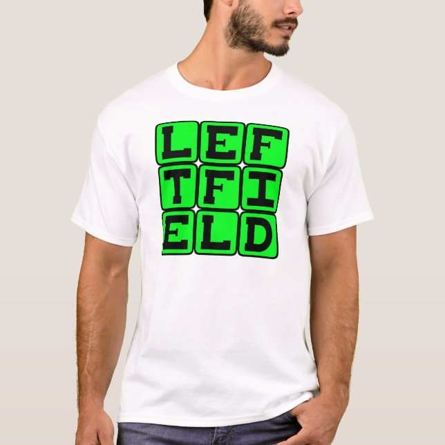 Vänster Fält, Baseboll Position T-shirt (Framsida)