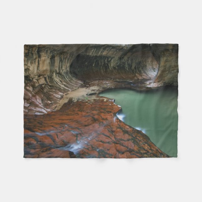 Vänster förgrening | Zion National Park, Utah Fleecefilt (Framsidan (Horisontell))