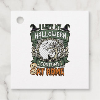 Vänster Halloween Kostym Hem Träd Katt Pumpa_1 Gåvor Etiketter