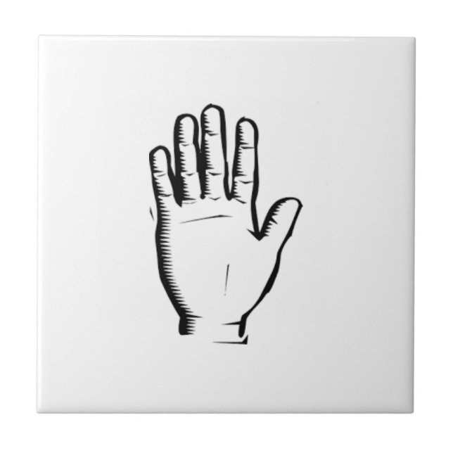 Vänster hand kakelplatta (Framsidan)