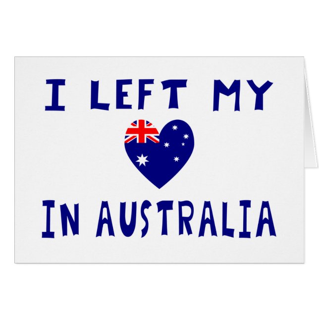 Vänster hjärta Australien Hälsningskort (Framsidan Horizontal)