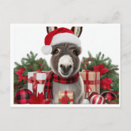 Vänster jul-Donkey Vykort