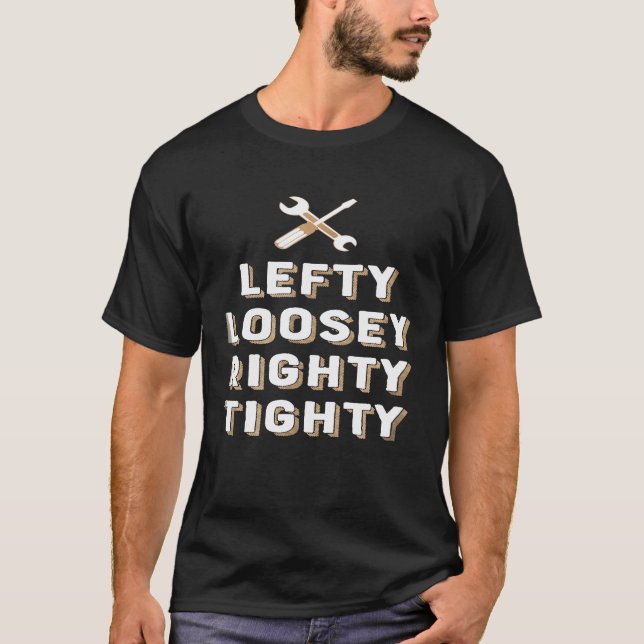 Vänster Lossy Höger Tighty För Mekanik T Shirt (Framsida)
