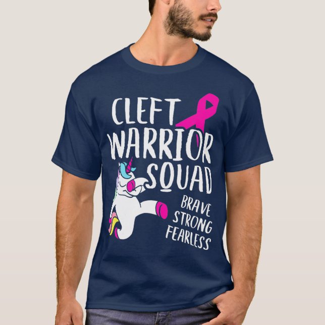 Vänster palatat Lip Warrior Squad Cleft Starong T Shirt (Framsida)