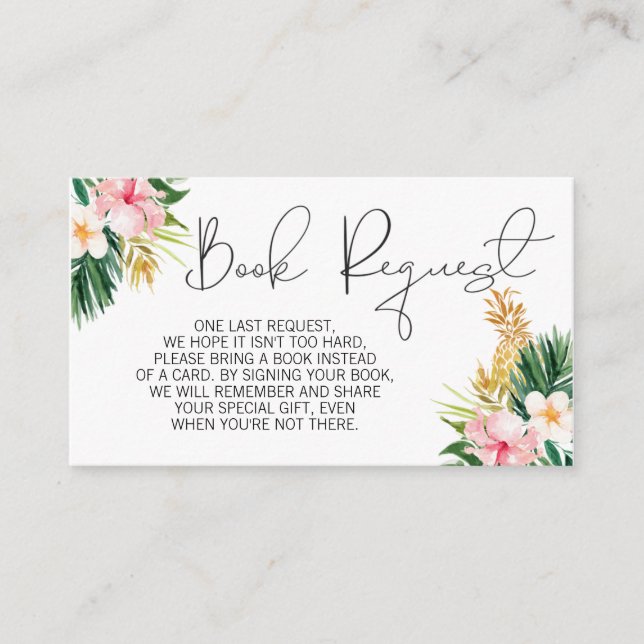 Vänsteranteckning för ananas blommigt bok tilläggskort (Framsida)