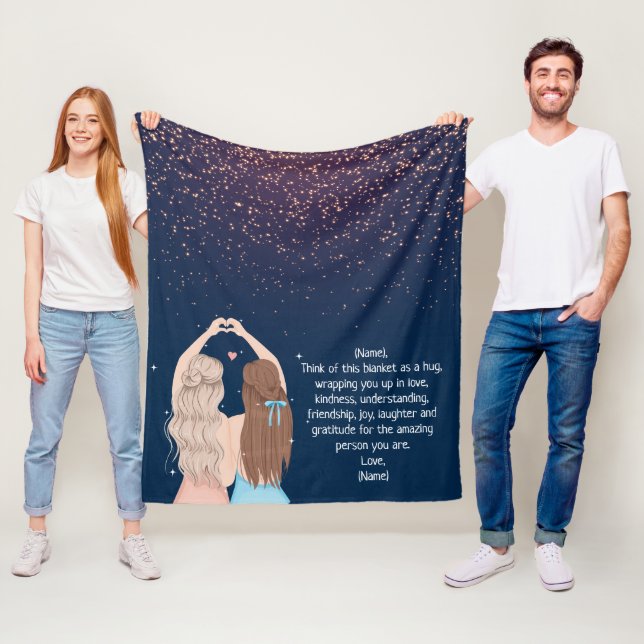 Vänsteranteckning om Guld Gnistra Girls Friend Bre Fleecefilt (På plats)