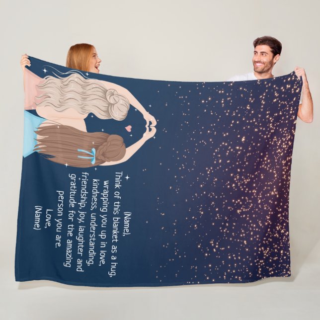 Vänsteranteckning om Guld Gnistra Girls Friend Bre Fleecefilt (På plats)