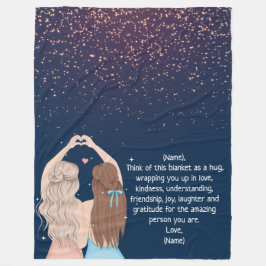 Vänsteranteckning om Guld Gnistra Girls Friend Bre Fleecefilt