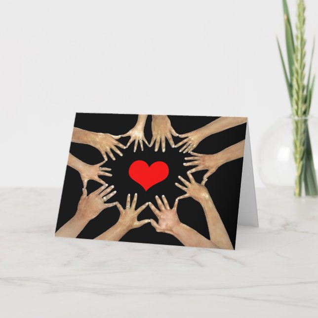 Vänstercirkel med inspirerande budskap kort (Framsida)