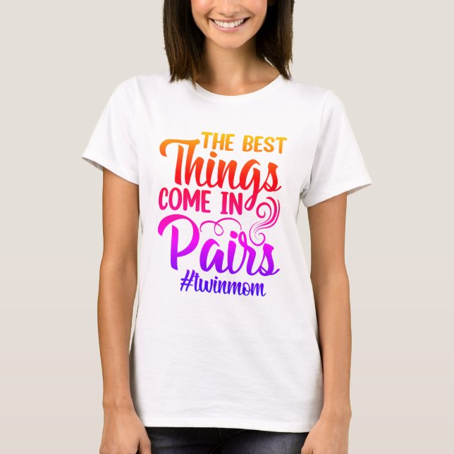 Vänsterfärgad Mamma-bästa Sak-Kom i par - färgstar T Shirt (Framsida)