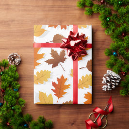 Vänsterfigursättning för höst/Höst löv-Thanksgivin Presentpapper