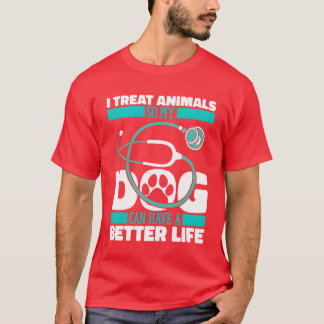 Vänsterflicka för veterinär Hund T Shirt