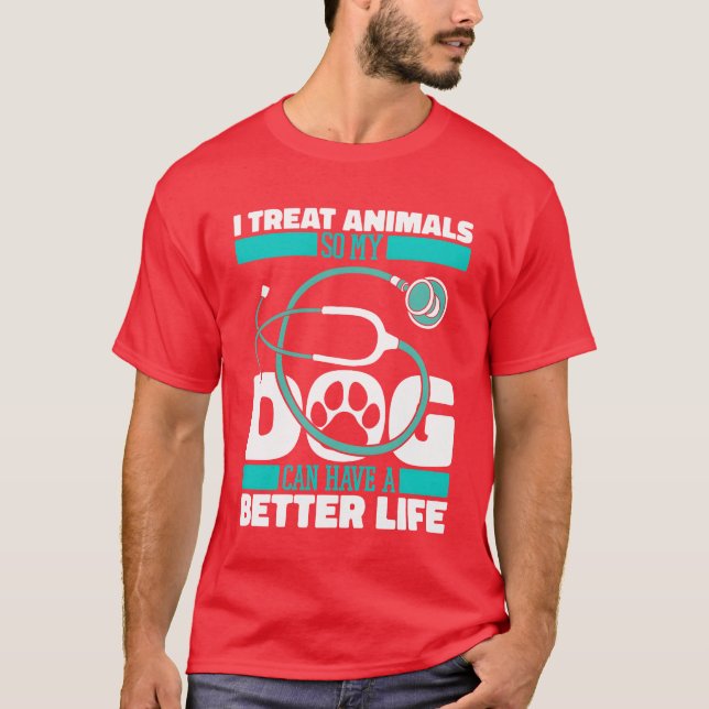 Vänsterflicka för veterinär Hund T Shirt (Framsida)