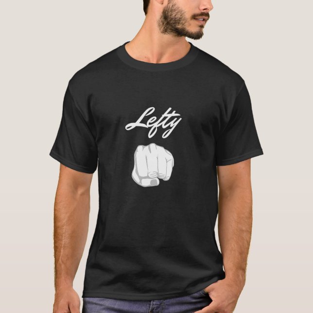 Vänsterhänt Vänsterhänt T Shirt (Framsida)
