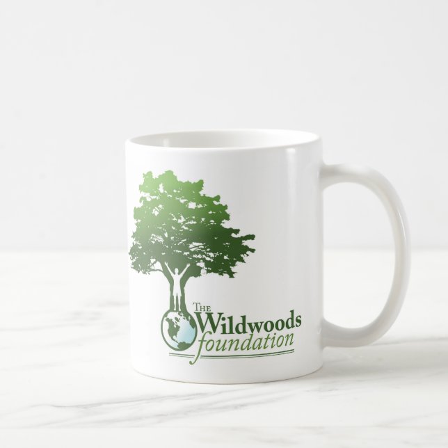 Vänsterhänt Wildwoods logotypmugg med Motto Kaffemugg (Höger)