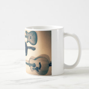 Vänsterhänta gitarrer kaffemugg