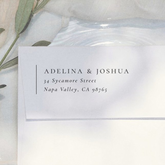 Vänsterjusterad Elegant Typografi Returadress Stämpel (Skapare uppladdad)