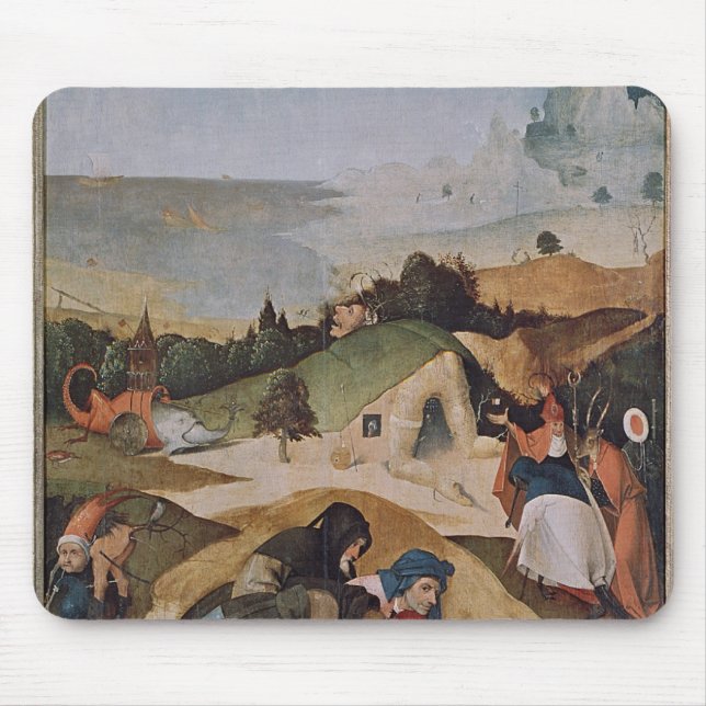 Vänsterkanten av triptychen av frestelsen av musmatta (Framsidan)