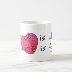 Vänstersidan är var hjärtan är kaffemugg