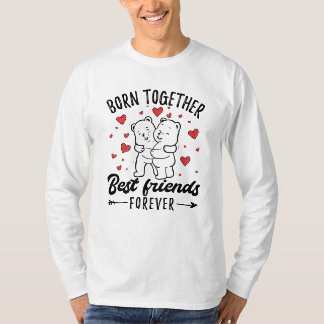 Vänstersister - Twillingar - Gift T Shirt (Framsida)