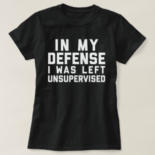 Vänstert Unsupervised roligt citationstecken T Shirt