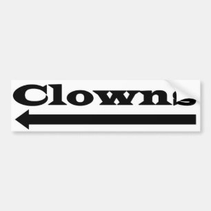 Vänstra clowner bildekal
