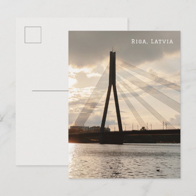 Vanšu bron, Riga, Lettland resa Vykort (Fram/baksida)