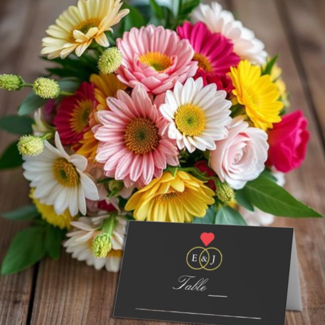 Vänt Ringar Bröllop-platskort Placeringskort (Skapare uppladdad)