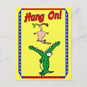 Vänta! Alligator Vykort