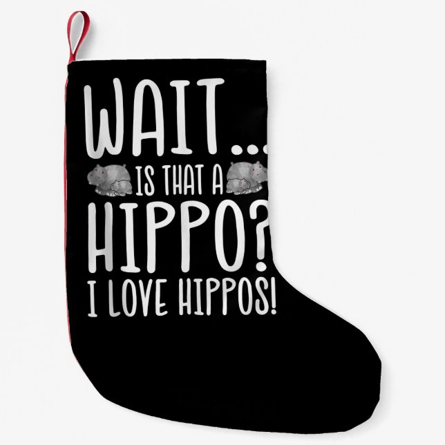 Vänta, är det en Hippo? I Kärlek Hippos! Liten Julstrumpa (Framsidan)