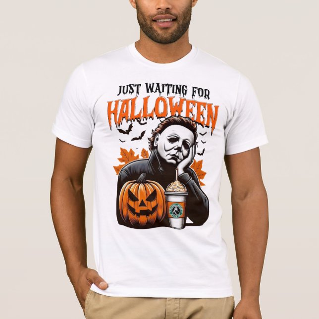Vänta bara på Halloween Shirt T (Framsida)