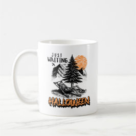 Vänta bara på Halloween Skeleton Slappna av sommar Kaffemugg