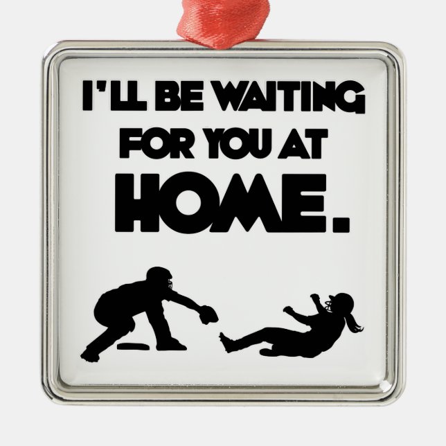 Vänta dig julgransprydnad metall (Framsidan)