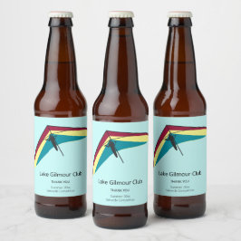 Vänta Gliding Ölflaska Etikett