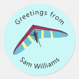 Vänta Gliding Runt Klistermärke