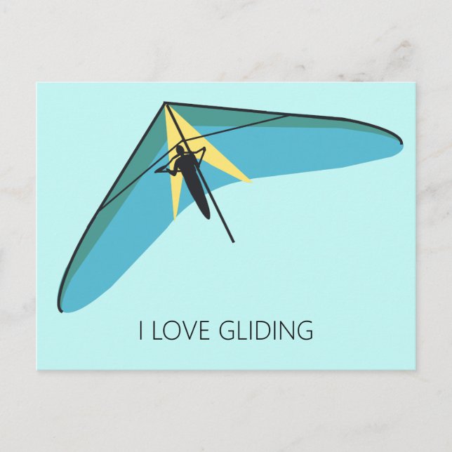 Vänta Gliding Vykort (Framsida)