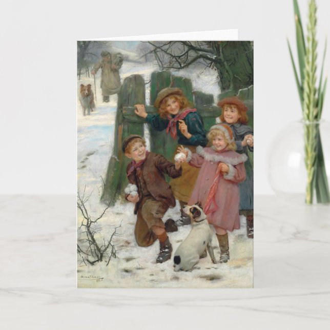 Vänta, här kommer han | Arthur John Elsley Kort (Framsida)