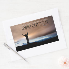 "Vänta inte på din frakt" - inspirationsoffert Rektangulärt Klistermärke