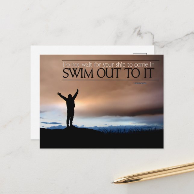 "Vänta inte på din frakt" - inspirationsoffert Vykort (Fram/Back In Situ)