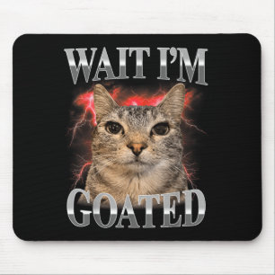 Vänta Jag Är Goated Katt Roligt Roligt Katt Meme M Musmatta