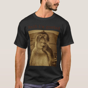 Vänta Jag Är Goated Roligt Tänkande Apa Meme Vinta T Shirt