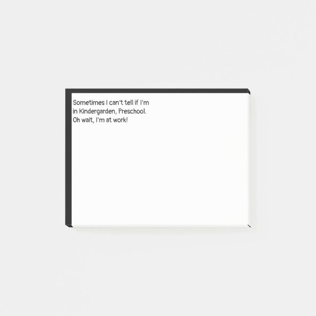 Vänta, jag är på jobbet post-it block (Framsida)