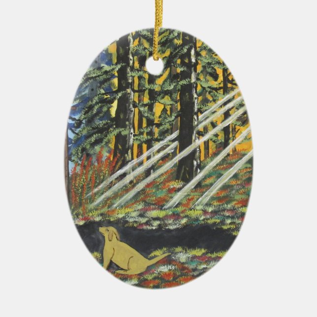 Vänta Julgransprydnad Keramik (Framsidan)