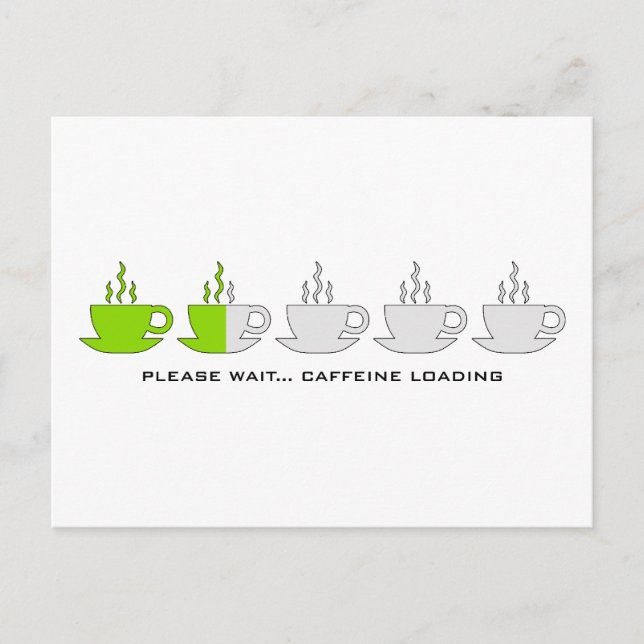 Vänta... Kaffeinlastning Vykort (Framsida)