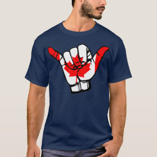 Vänta Loose Brazilian JiuJitsu Shaka Hand Canadian T Shirt