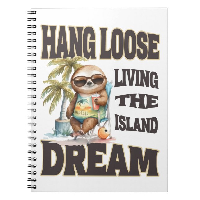 Vänta Loose Island Dream Anteckningsbok (Framsidan)