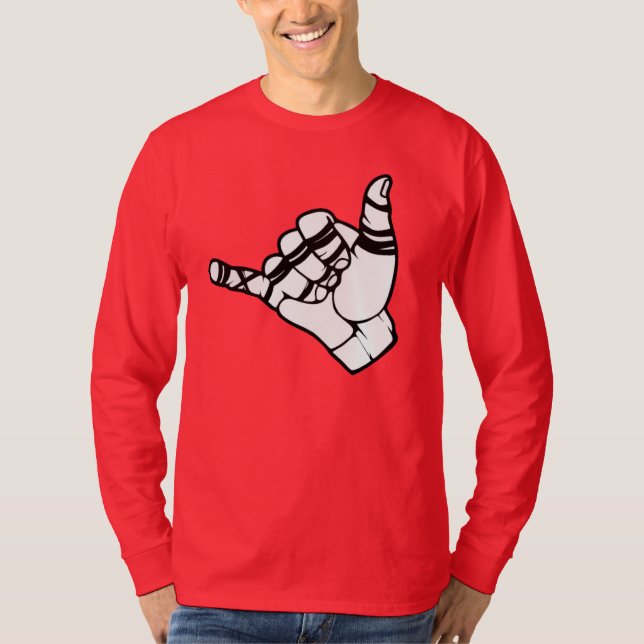 Vänta lös Shaka BJJ T Shirt (Framsida)