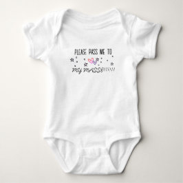 VÄNTA MIG TILL MIN MASSI BABY BODYSUIT T SHIRT