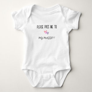VÄNTA MIG TILL MIN MASSI BABY BODYSUIT T SHIRT