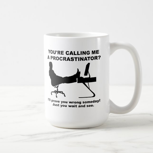 Vänta och se lustigt mycket kaffemugg (Höger)